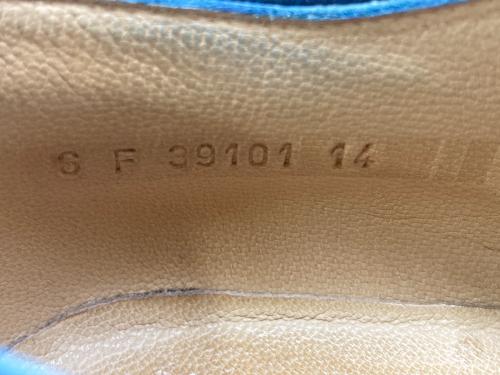 PARABOOT（パラブーツ）PARABOOT (パラブーツ) BLUE WORK (ブルーワーク) 別注シャンボードUチップシューズ ネイビー サイズ:6Fの古着・服飾アイテム