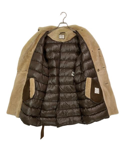 EMMETI（エンメティ）EMMETI (エンメティ) International Gallery (インターナショナルギャラリー) DONATO ムートンダウンコート ブラウン サイズ:44の古着・服飾アイテム