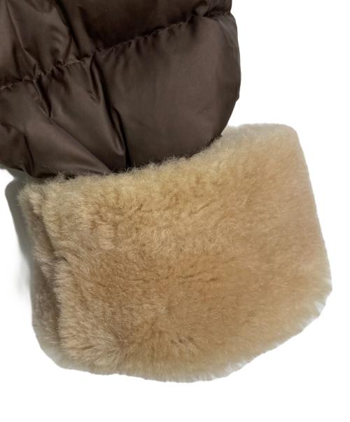 EMMETI（エンメティ）EMMETI (エンメティ) International Gallery (インターナショナルギャラリー) DONATO ムートンダウンコート ブラウン サイズ:44の古着・服飾アイテム