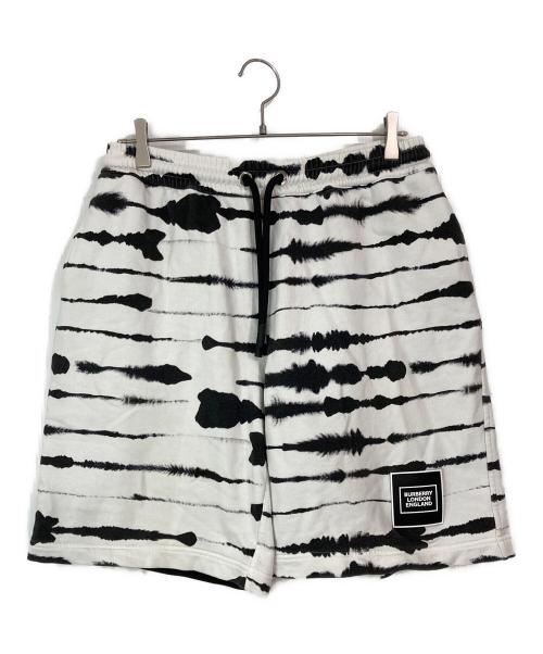 BURBERRY LONDON（バーバリーロンドン）BURBERRY LONDON (バーバリーロンドン) タイダイスウェットハーフパンツ ブラック×ホワイト サイズ:Mの古着・服飾アイテム