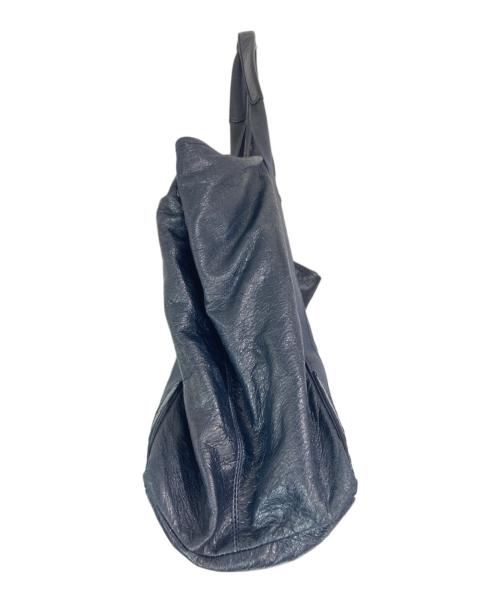 BALENCIAGA（バレンシアガ）BALENCIAGA (バレンシアガ) レザートートバッグ ネイビーの古着・服飾アイテム