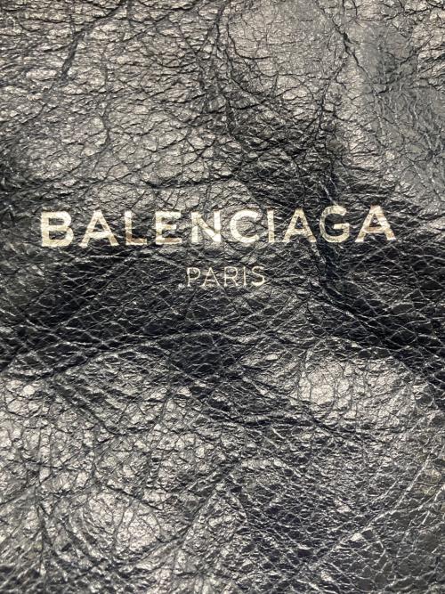 BALENCIAGA（バレンシアガ）BALENCIAGA (バレンシアガ) レザートートバッグ ネイビーの古着・服飾アイテム