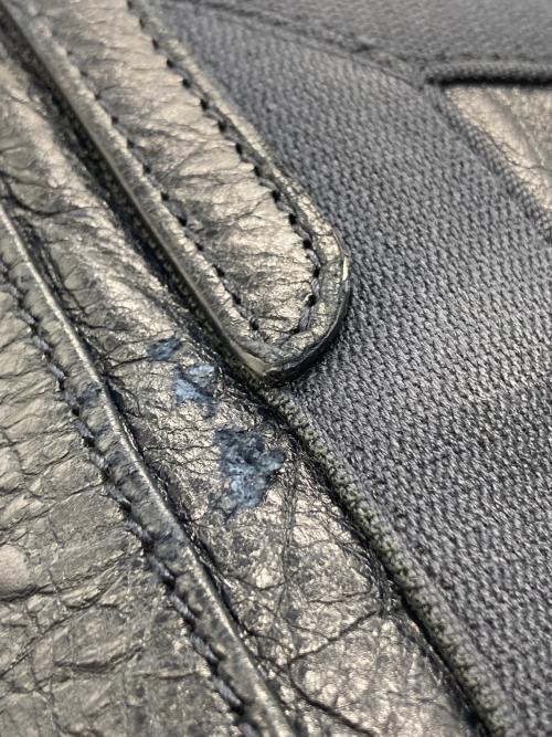 BALENCIAGA（バレンシアガ）BALENCIAGA (バレンシアガ) レザートートバッグ ネイビーの古着・服飾アイテム