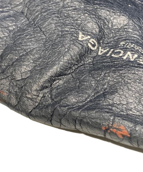 BALENCIAGA（バレンシアガ）BALENCIAGA (バレンシアガ) レザートートバッグ ネイビーの古着・服飾アイテム