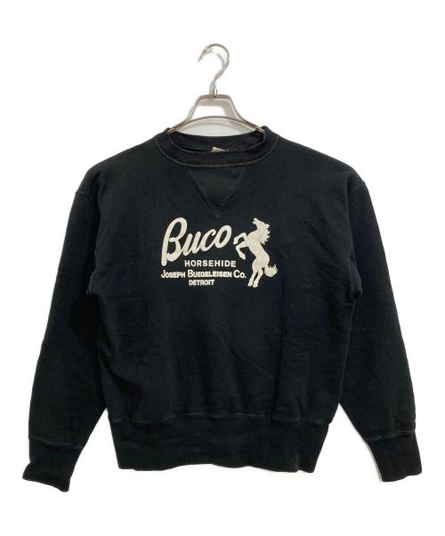 THE REAL McCOY'S（ザ・リアルマッコイズ）THE REAL McCOY'S (ザ・リアルマッコイズ) bucoクルーネックスウェット ブラック サイズ:38の古着・服飾アイテム