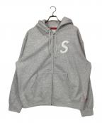 SUPREMEシュプリーム）の古着「S Logo Zip Up Hooded Sweatshirt」｜グレー