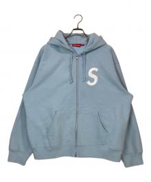 SUPREME（シュプリーム）の古着「S Logo Zip Up Hooded Sweatshirt」｜ブルー
