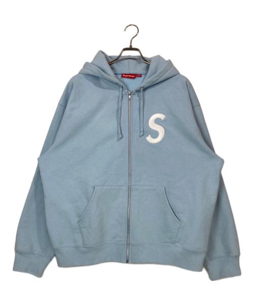 SUPREME（シュプリーム）Supreme (シュプリーム) S Logo Zip Up Hooded Sweatshirt ブルー サイズ:XLの古着・服飾アイテム