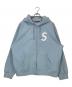 Supreme（シュプリーム）の古着「S Logo Zip Up Hooded Sweatshirt」｜ブルー