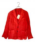 BARENAバレナ）の古着「3Bリネンテーラードジャケット」｜レッド