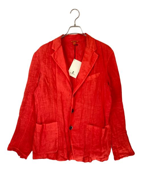 BARENA（バレナ）BARENA (バレナ) 3Bリネンテーラードジャケット レッド サイズ:50の古着・服飾アイテム