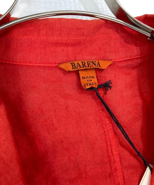 BARENA（バレナ）BARENA (バレナ) 3Bリネンテーラードジャケット レッド サイズ:50の古着・服飾アイテム