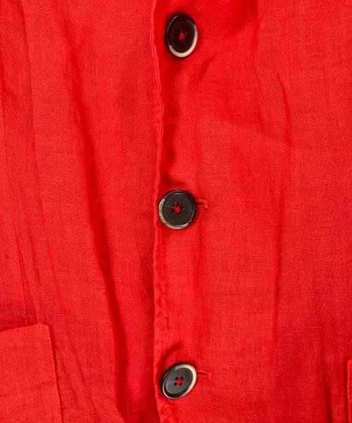 BARENA（バレナ）BARENA (バレナ) 3Bリネンテーラードジャケット レッド サイズ:50の古着・服飾アイテム