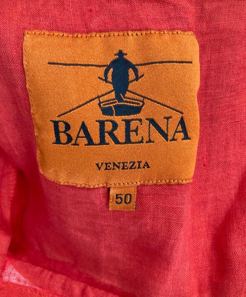 BARENA（バレナ）BARENA (バレナ) 3Bリネンテーラードジャケット レッド サイズ:50の古着・服飾アイテム