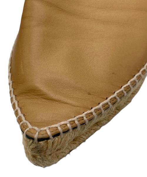 CELINE（セリーヌ）CELINE (セリーヌ) ポインテッドトゥレザーエスパドリーユ ベージュ サイズ:39の古着・服飾アイテム