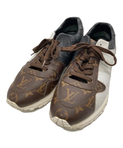 LOUIS VUITTON（ルイ ヴィトン）LOUIS VUITTON (ルイ ヴィトン) ランアウェイ・ライン スニーカー ブラック×ブラウン サイズ:6の古着・服飾アイテム