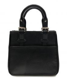 BURBERRY（バーバリー）の古着「レザーハンドバッグ」｜ブラック