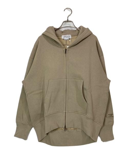 Americana（アメリカーナ）Americana (アメリカーナ) WIDE FULLZIP HOODIE ベージュ サイズ:FREEの古着・服飾アイテム