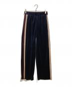 Lisiereリジェール）の古着「VELVET SIDE LINE PT」｜ネイビー