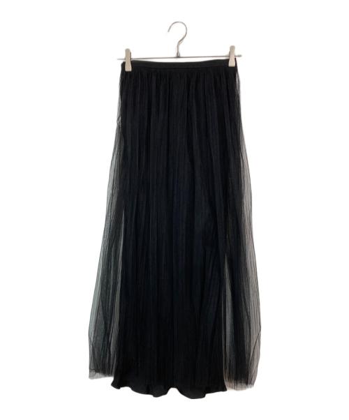 Maison Margiela（メゾンマルジェラ）Maison Margiela (メゾンマルジェラ) チュールプリーツスカート ブラック サイズ:40の古着・服飾アイテム