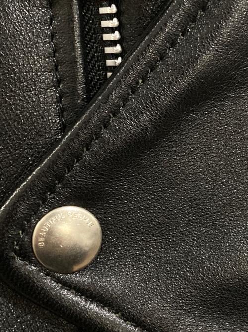 beautiful people（ビューティフルピープル）beautiful people (ビューティフルピープル) vintage leather THE / a riders jacket ブラック サイズ:150の古着・服飾アイテム
