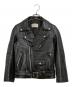 beautiful people（ビューティフルピープル）の古着「vintage leather THE / a riders jacket」｜ブラック