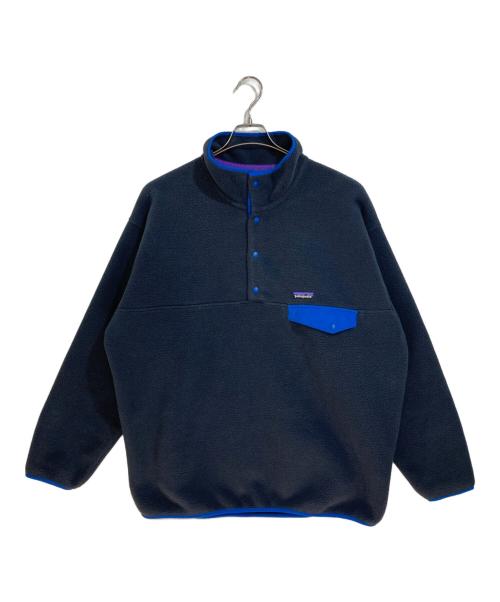 Patagonia（パタゴニア）Patagonia (パタゴニア) シンチラ・スナップT・プルオーバー ブラック×ブルー サイズ:XLの古着・服飾アイテム