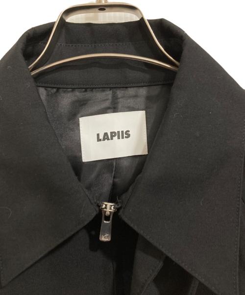 LAPIIS（ラピス）LAPIIS (ラピス) HEAVY WOOL GABARDINE DOUBLE ZIP BLOUSON ブラック サイズ:2の古着・服飾アイテム