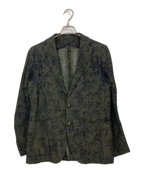 TAGLIATORE（タリアトーレ）TAGLIATORE (タリアトーレ) 2Bジャケット グリーン×ネイビー サイズ:SIZE 48の古着・服飾アイテム