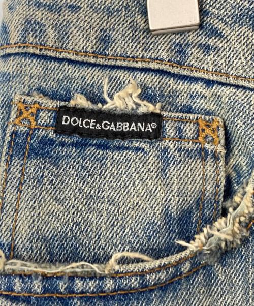 DOLCE & GABBANA（ドルチェ＆ガッバーナ）DOLCE & GABBANA (ドルチェ＆ガッバーナ) クラッシュデニムパンツ ブルー サイズ:46の古着・服飾アイテム