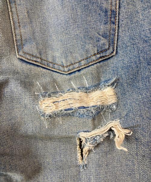 DOLCE & GABBANA（ドルチェ＆ガッバーナ）DOLCE & GABBANA (ドルチェ＆ガッバーナ) クラッシュデニムパンツ ブルー サイズ:46の古着・服飾アイテム