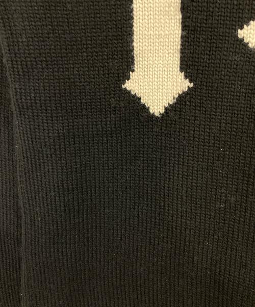 Yohji Yamamoto pour homme（ヨウジヤマモト プールオム）Yohji Yamamoto pour homme (ヨウジヤマモト プールオム) ロゴニット ブラック サイズ:3の古着・服飾アイテム