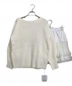 Rirandtureリランドチュール）の古着「オフネックニット×フリルスカートSET」｜ネイビー