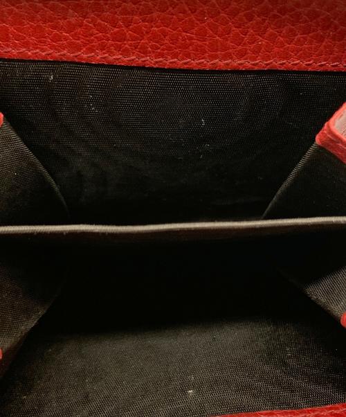 GUCCI（グッチ）GUCCI (グッチ) 2つ折り財布 ベージュ×レッドの古着・服飾アイテム