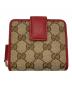 GUCCI（グッチ）の古着「2つ折り財布」｜ベージュ×レッド