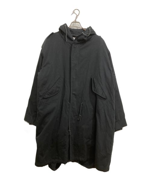 HOUSTON（ヒューストン）HOUSTON (ヒューストン) ライナー付モッズコート ブラック サイズ:largeの古着・服飾アイテム