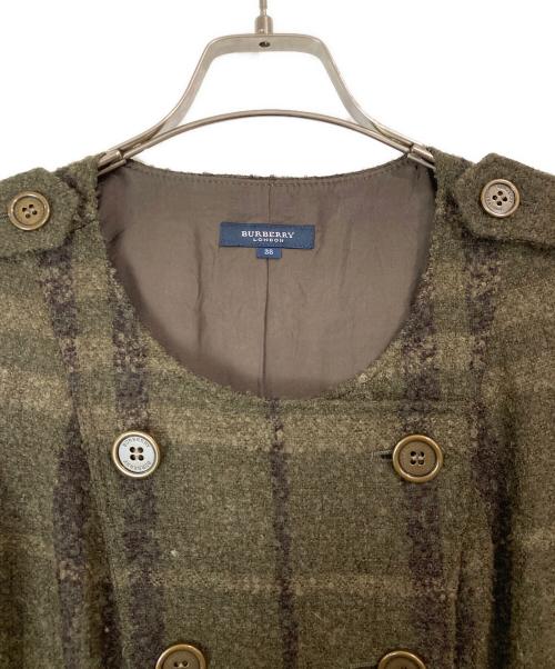 BURBERRY LONDON（バーバリーロンドン）BURBERRY LONDON (バーバリーロンドン) ノースリーブワンピース グリーン サイズ:38の古着・服飾アイテム