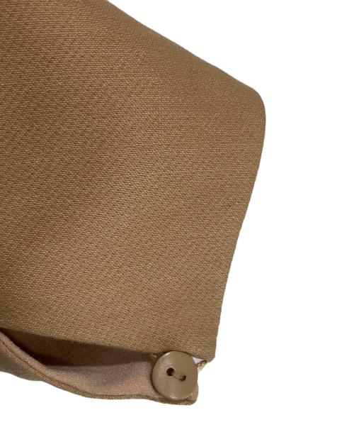 ESTNATION（エストネーション）ESTNATION (エストネーション) ダブルクロスVネックワンピース ベージュ サイズ:36の古着・服飾アイテム