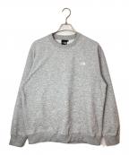 THE NORTH FACEザ ノース フェイス）の古着「スモールロゴヘザースウェットクルー」｜グレー