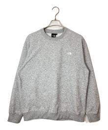 THE NORTH FACE（ザ ノース フェイス）の古着「スモールロゴヘザースウェットクルー」｜グレー
