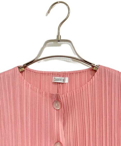 ABISTE（アビステ）ABISTE (アビステ) 変形プリーツバルーンヘムワンピース ピンク サイズ:SIZE 40の古着・服飾アイテム