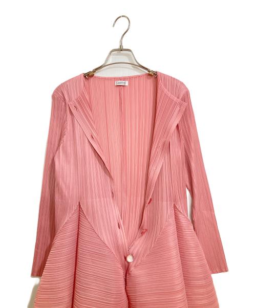 ABISTE（アビステ）ABISTE (アビステ) 変形プリーツバルーンヘムワンピース ピンク サイズ:SIZE 40の古着・服飾アイテム