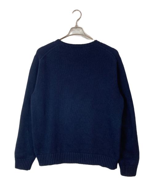 POLO RALPH LAUREN（ポロ・ラルフローレン）POLO RALPH LAUREN (ポロ・ラルフローレン) フラッグ ロングスリーブ セーター ネイビー サイズ:Lの古着・服飾アイテム