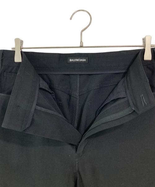 BALENCIAGA（バレンシアガ）BALENCIAGA (バレンシアガ) ウールサージ5Pスラックス ブラック サイズ:44の古着・服飾アイテム