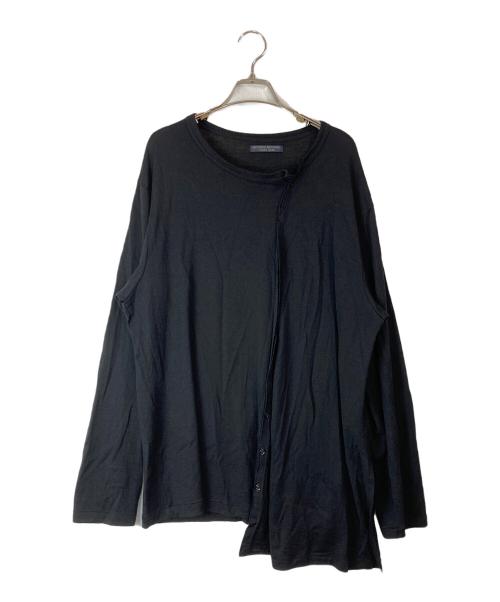 REGULATION Yohji Yamamoto（レギュレーションヨウジヤマモト）REGULATION Yohji Yamamoto (レギュレーションヨウジヤマモト) アシンメトリーカットウールニット ブラック サイズ:3の古着・服飾アイテム