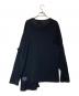 REGULATION Yohji Yamamoto (レギュレーションヨウジヤマモト) アシンメトリーカットウールニット ブラック サイズ:3：13000円