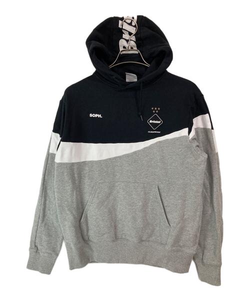 F.C.R.B.（エフシーレアルブリストル）F.C.R.B. (エフシーレアルブリストル) Coca Cola (コカコーラ) COCA-COLA COLOR BLOCK HOODIE ブラック×グレー サイズ:Ⅿの古着・服飾アイテム