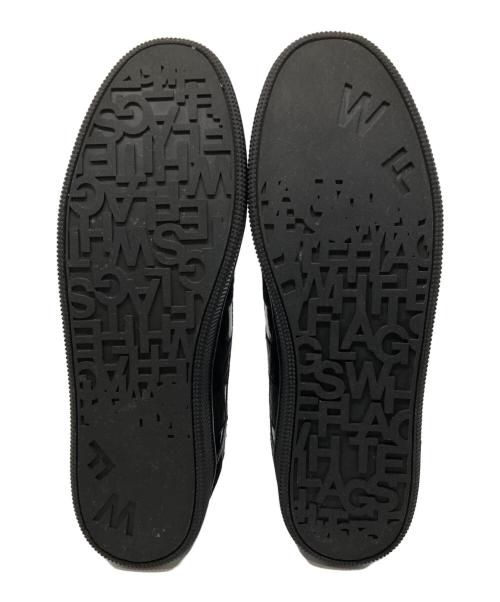 WHITE FLAG'S（ホワイトフラッグス）WHITE FLAG'S (ホワイトフラッグス) スリッポン ローカットスニーカー シューズ ブラック サイズ:43の古着・服飾アイテム