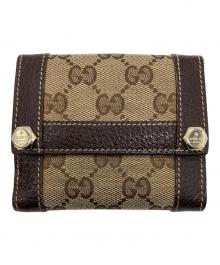 GUCCI（グッチ）の古着「2つ折り財布」｜ベージュ