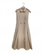 L'Orロル）の古着「Sleeveless Coat Dress」｜ベージュ